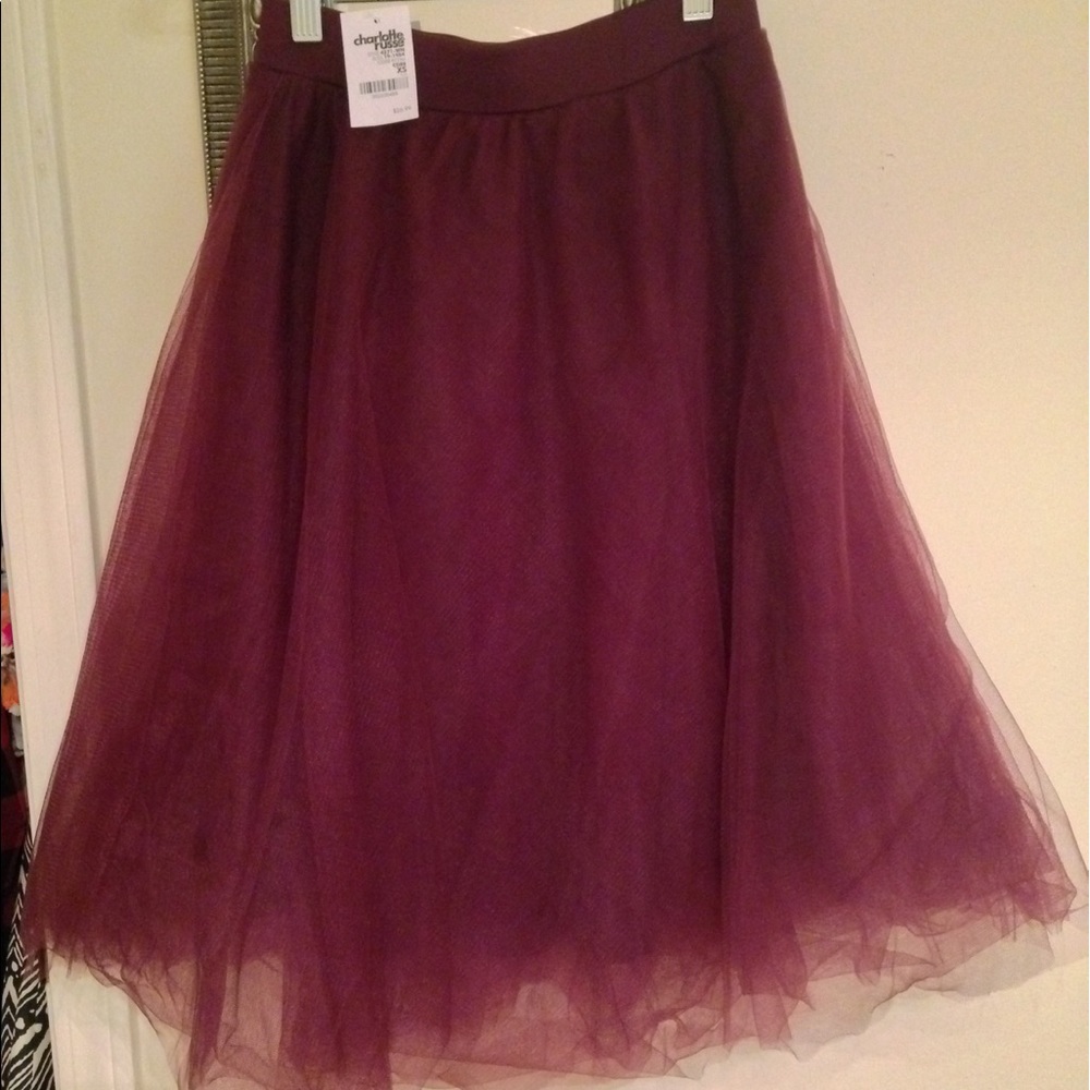 NWT wine tulle skirt